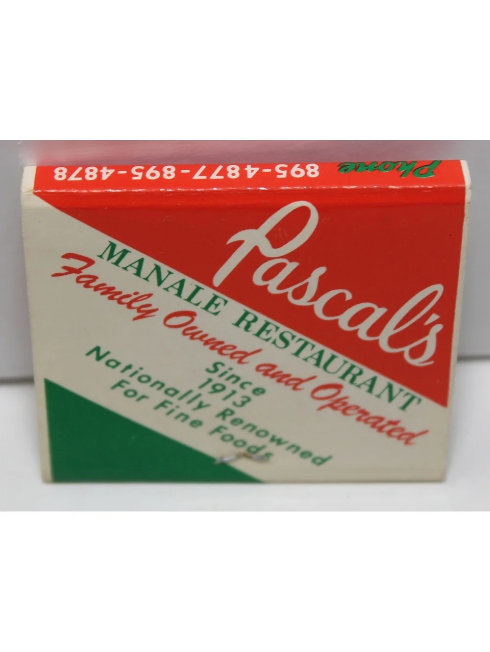Vintage Matchbook Pascal's Manale Restaurant New Orleans, Louisiana BBQ Shrimp
